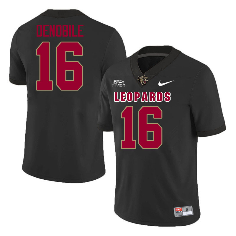 Lafayette Leopards #16 Dean DeNobile College Football Jerseys,Uniforms-Black